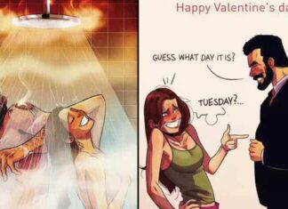 See the beautiful and messy side of a husband-wife relationship through these illustrations.