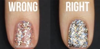 Apply Glitter Nail Polish Perfectly