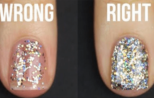 You’ve been Applying Glitter Nail Polish Wrong Your Entire Life Apply Glitter Nail Polish Perfectly