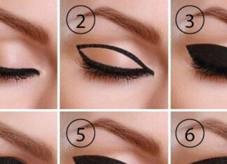 Master the art of drawing thick cat-eye eyeliner.