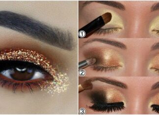 How to use a golden eyeshadow to highlight the prominent features of your face.
