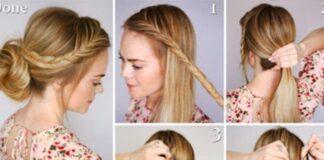 Braided bun hairstyle