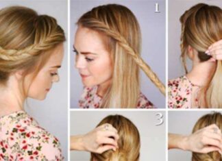 Braided bun hairstyle