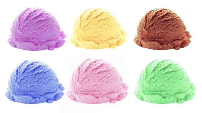 Ice cream scoop flavors