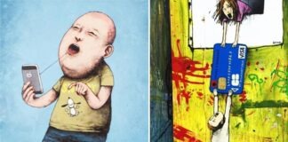 Have a look at the satirical art all the way from France