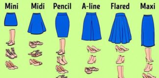 Match your skirt with your shoes correctly