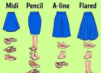 Match your skirt with your shoes correctly