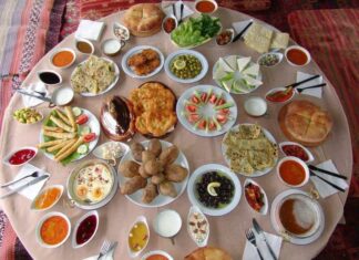 Friends with breakfast