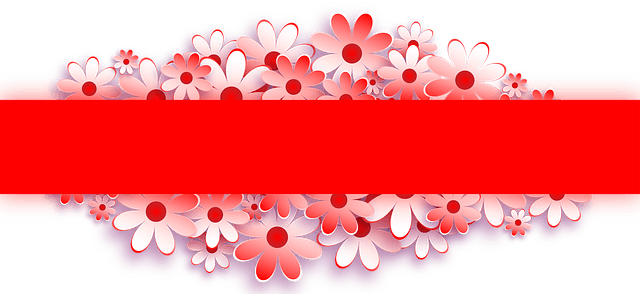 banner, flower, red
