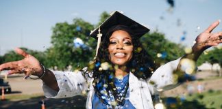 Woman Throwing Confetti