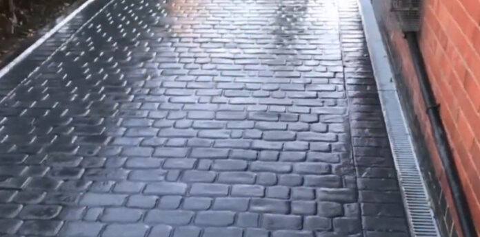 Imprinted Concrete Driveway