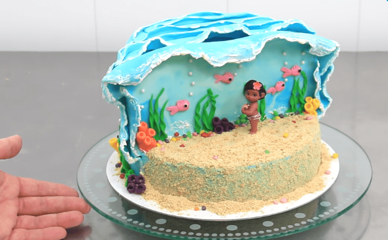 How to make Moana Disney cake step by step