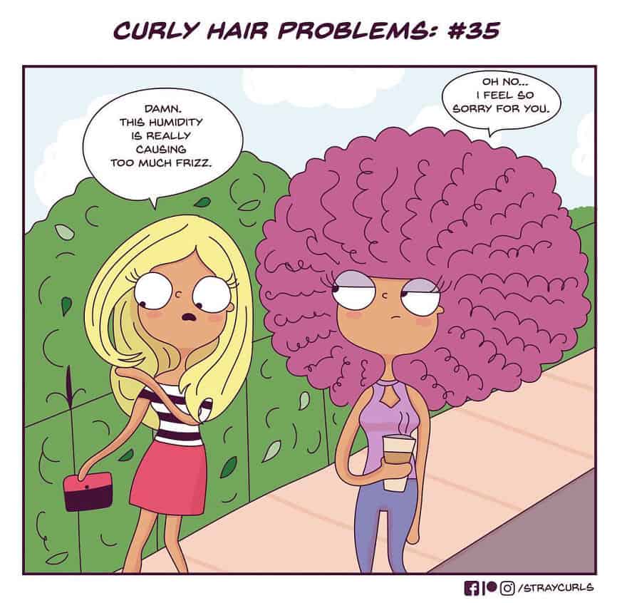 Curly hair problems comics