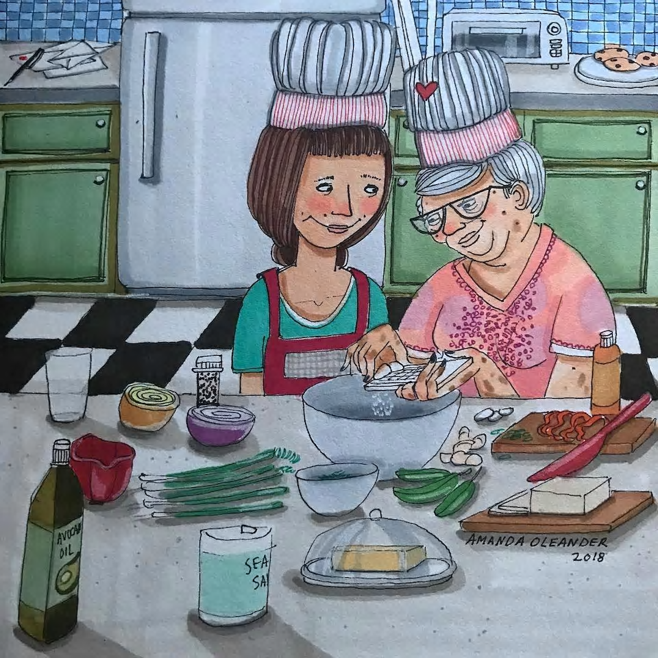 Illustration of living alone