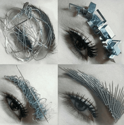 Trending eyebrows with metal