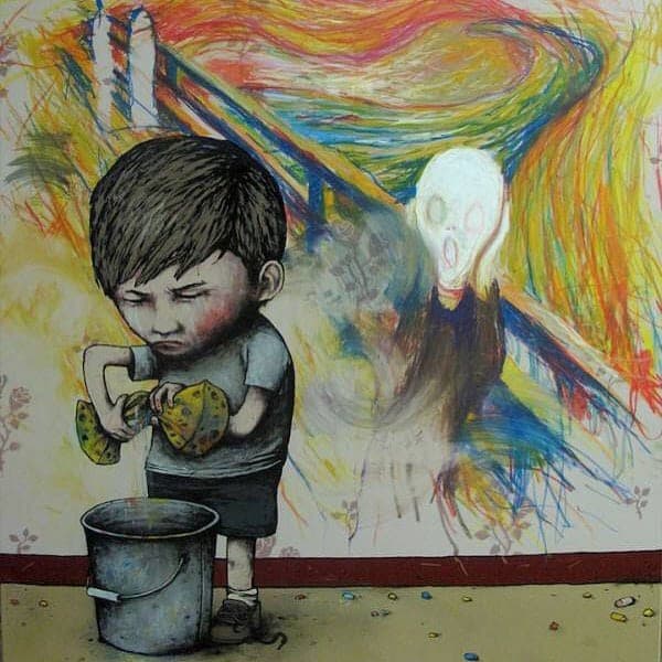 These Paintings portray the harsh reality of the present world