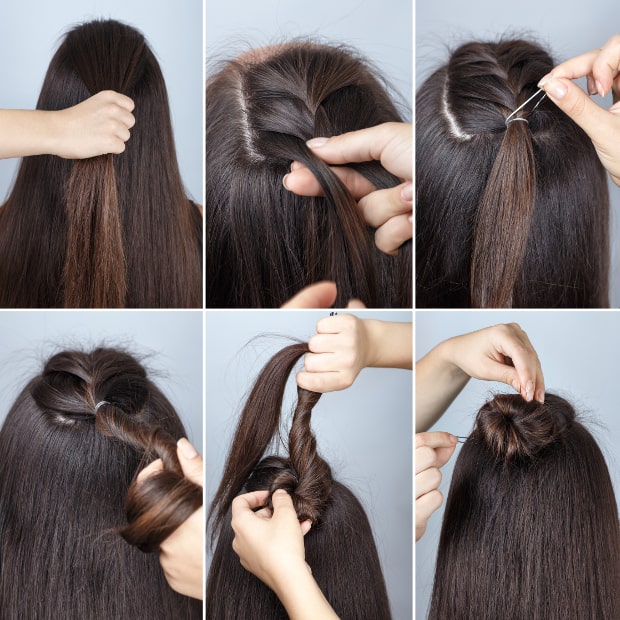 How To Make Half Bun Hairstyle In No Time how-to-make-half-bun-hairstyle-in-no-time
