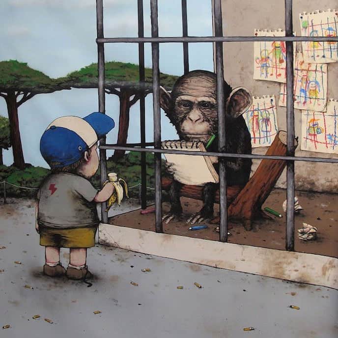 These Paintings portray the harsh reality of the present world