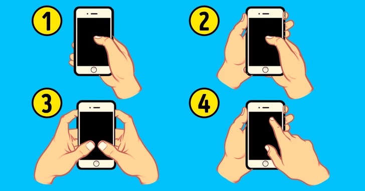 The way of holding your phone can reveal your personality