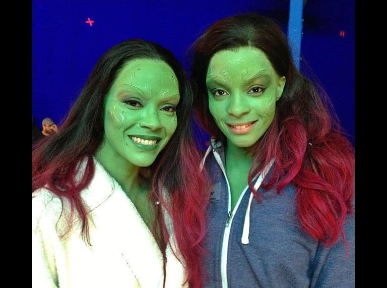 Character: Gamora; Actor: Zoe Saldana, Stunt Double: Chloe Bruce
