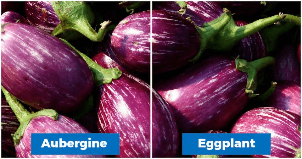 10 Food Items with different names in UK and USA