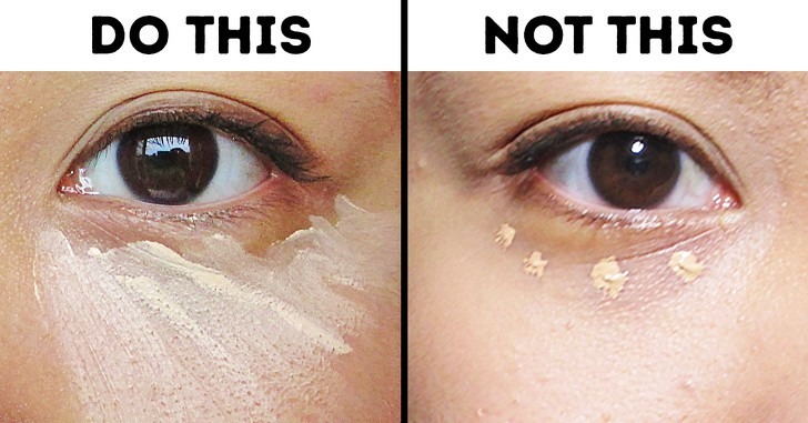 Make a triangle for concealers