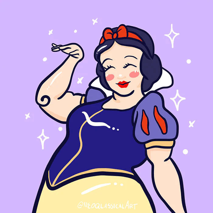 Plus-size disney princess art