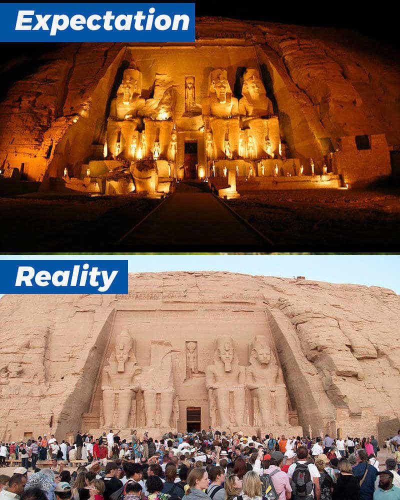 traveling expected and real photograph