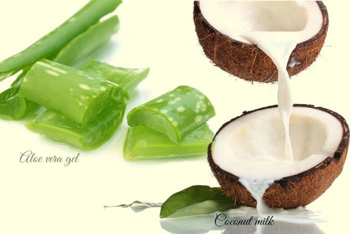 coconut milk and aloe shampoo