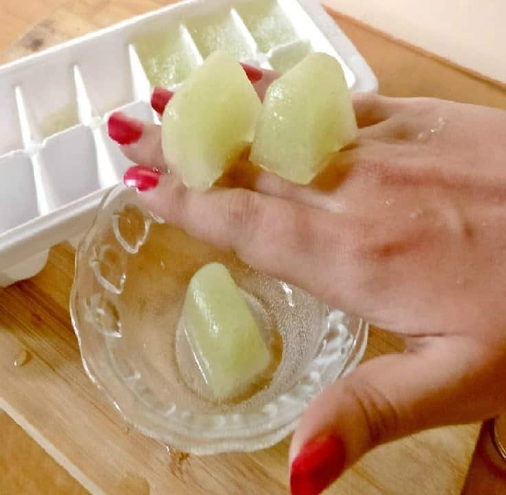 Potato Cucumber Ice Cubes For Dark Spots