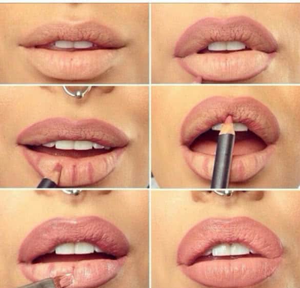 Highlight your lips with a darker shade