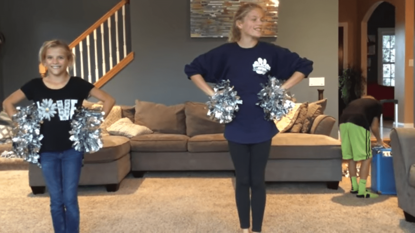 Boy Stole The Whole Show By Hitting The Spotlight As Sisters Prepare To Show Off Their Cute Routine