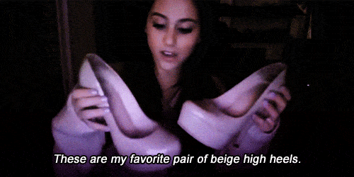 i hold my heels like a baby