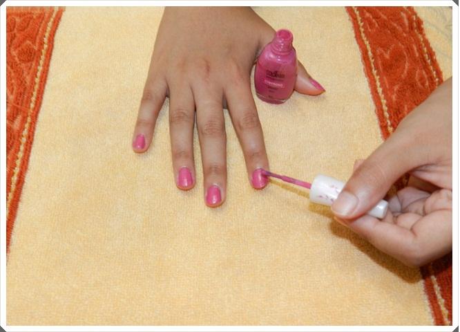 nail polish on nails