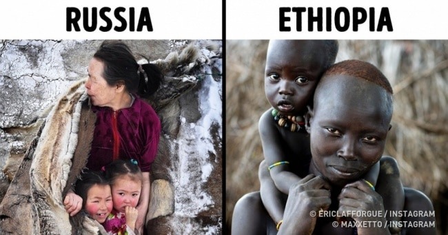 Here are some photos that prove the mother's love for their children