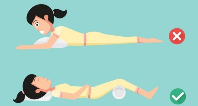 Sleeping positions for health problems Period Cramps
