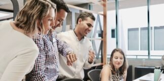 woman sitting at table