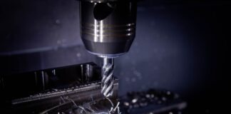 silver and black power tool