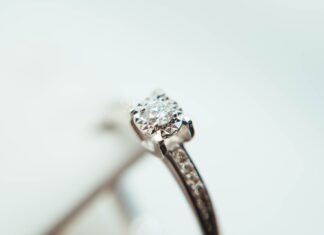 Engagement Rings in Plano: Engagement Ring Settings, Styles & Ideas silver-colored clear gemstone ring