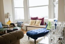 The Many Uses of Chaises: How to Get the Most Out of Your Living Room Piece blue and white sofa with throw pillows