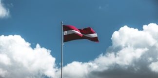 red and white striped flag