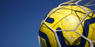 yellow and black soccer ball