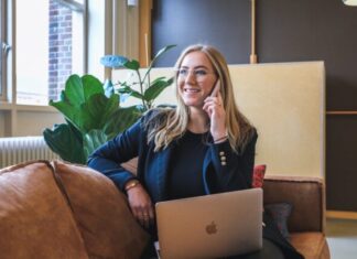 Get the Job You Want: Advice for Applying to Jobs woman in blue long sleeve shirt using silver macbook