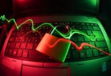 black and red laptop computer