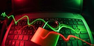 black and red laptop computer