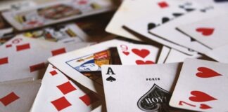 scattered playing cards