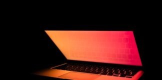 turned-on laptop computer