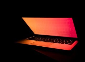 turned-on laptop computer