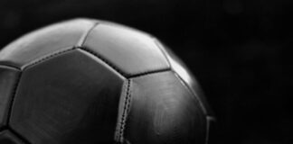 black and white soccer ball