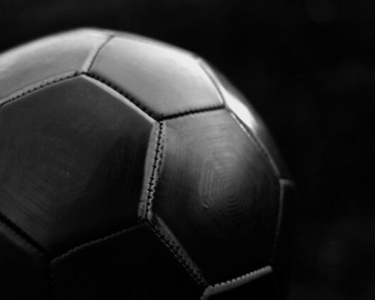 black and white soccer ball